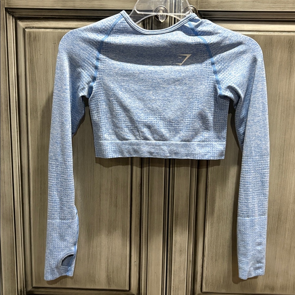 Gymshark Green, Blue, and Pink Long Sleeve Crop Tops - Picture 2 of 16